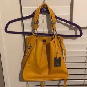 Puntotres Yellow Genuine Leather Purse